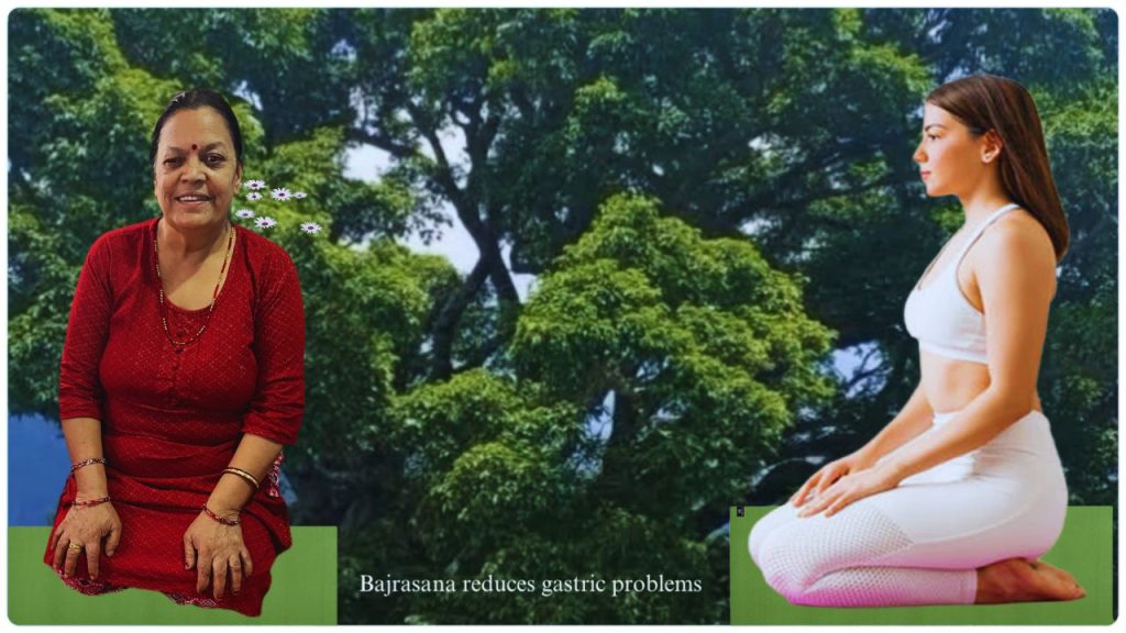 Bajrasana -Thunderbolt- pose-bajrasana-reduce-gastric-problem-yoga-&-meditation-knsapkota.com