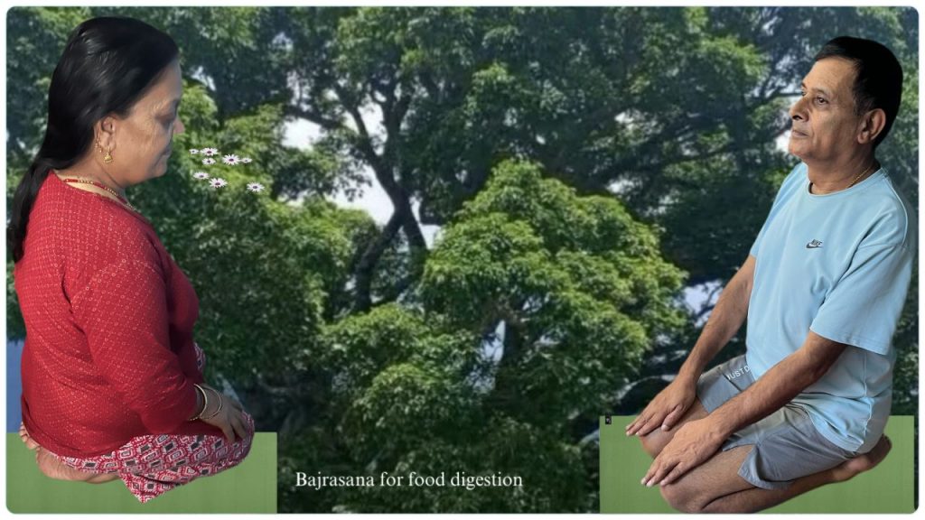 bajrasana-for=food-digestion--Bajrasana-thunderboit-pose-yoga-&-meditation--knsapkota.com